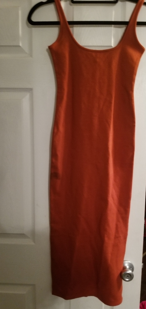 Rust color sleeveless forever 21 knee length dress